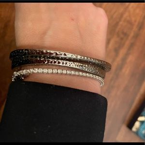 Vintage Kendra Scott Bangle Set in Silver